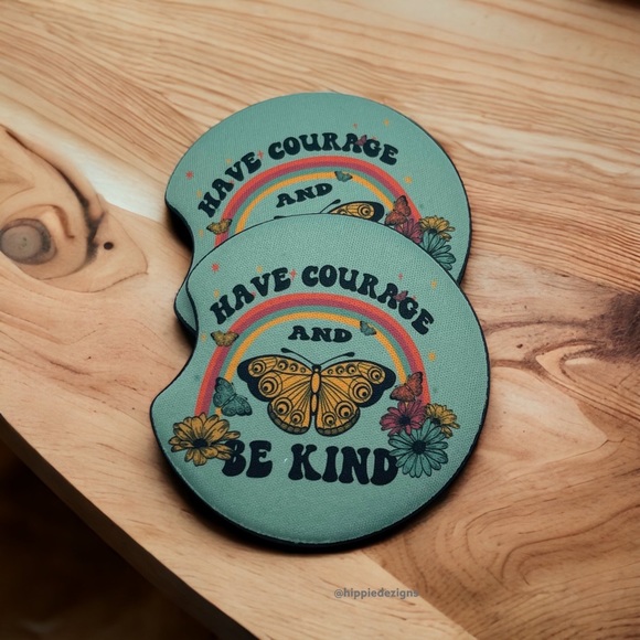 Have Courage 🦋 Car Coasters | Car Accessories - Picture 2 of 12